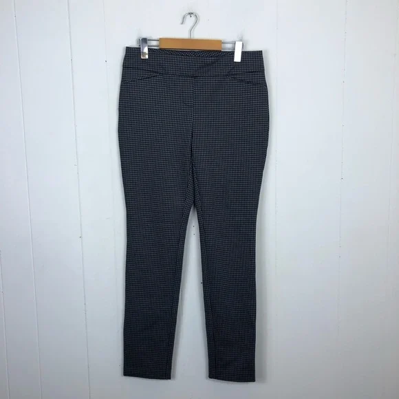 Dalia Houndstooth Pull On Stretch Dress Pants Sz 8 - Picture 1 of 12